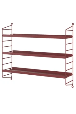 Hylle - Pocket 60x15xh50 Metall Oxtorgsrød