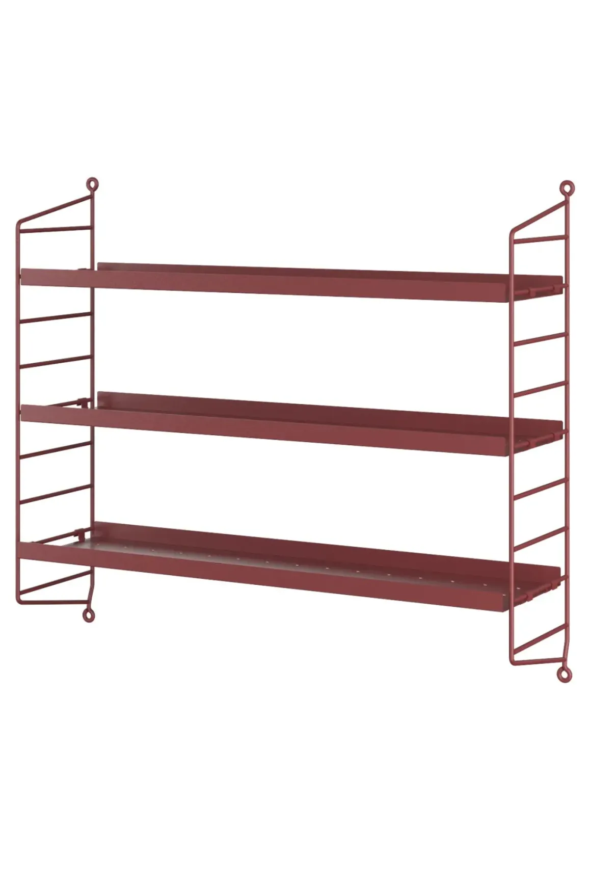 Hylle - Pocket 60x15xh50 Metall Oxtorgsrød