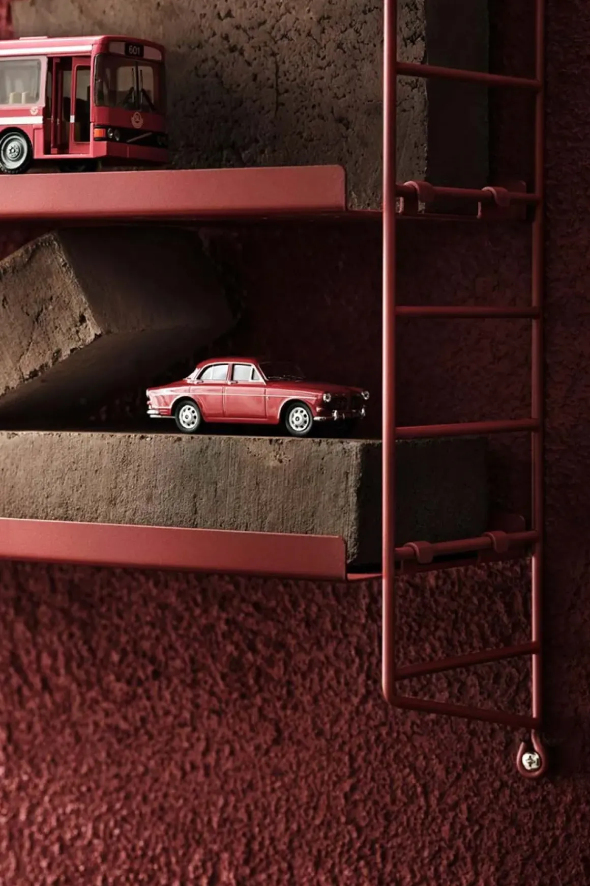 Hylle - Pocket 60x15xh50 Metall Oxtorgsrød