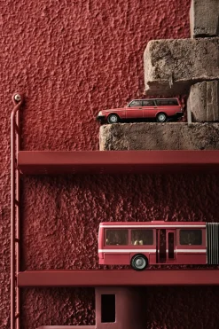 Hylle - Pocket 60x15xh50 Metall Oxtorgsrød