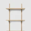 Hylle - Sector Shelf Tripple/Narrow Oak/Brass