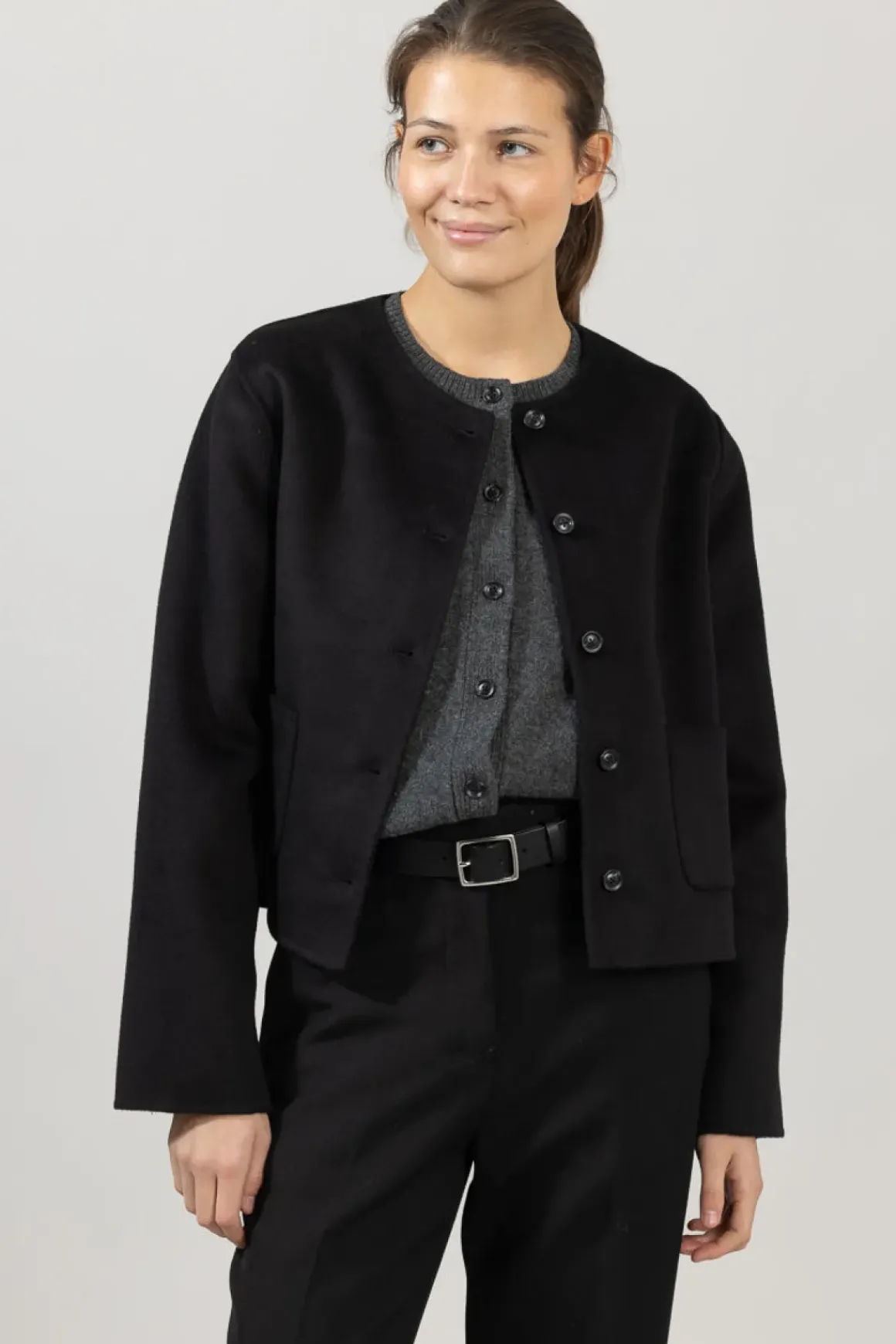 Jakke - Monaco Double Jacket Jet Black