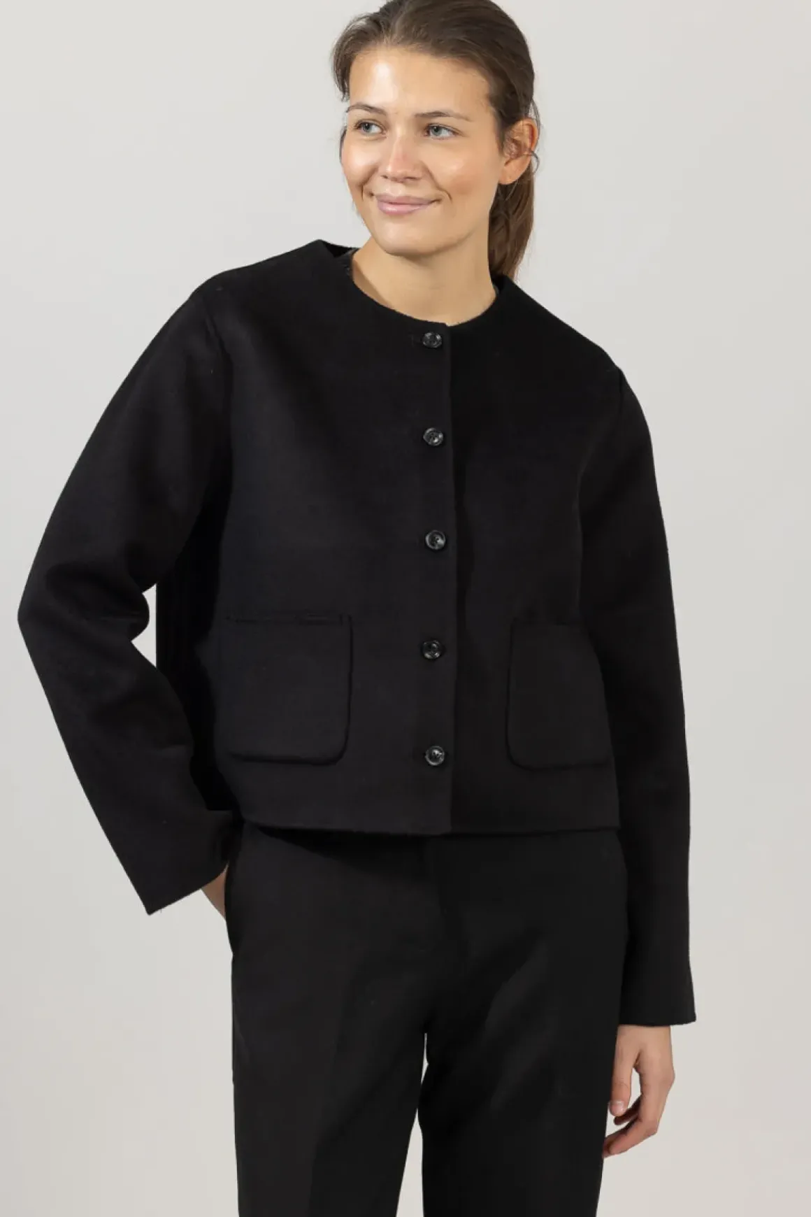 Jakke - Monaco Double Jacket Jet Black