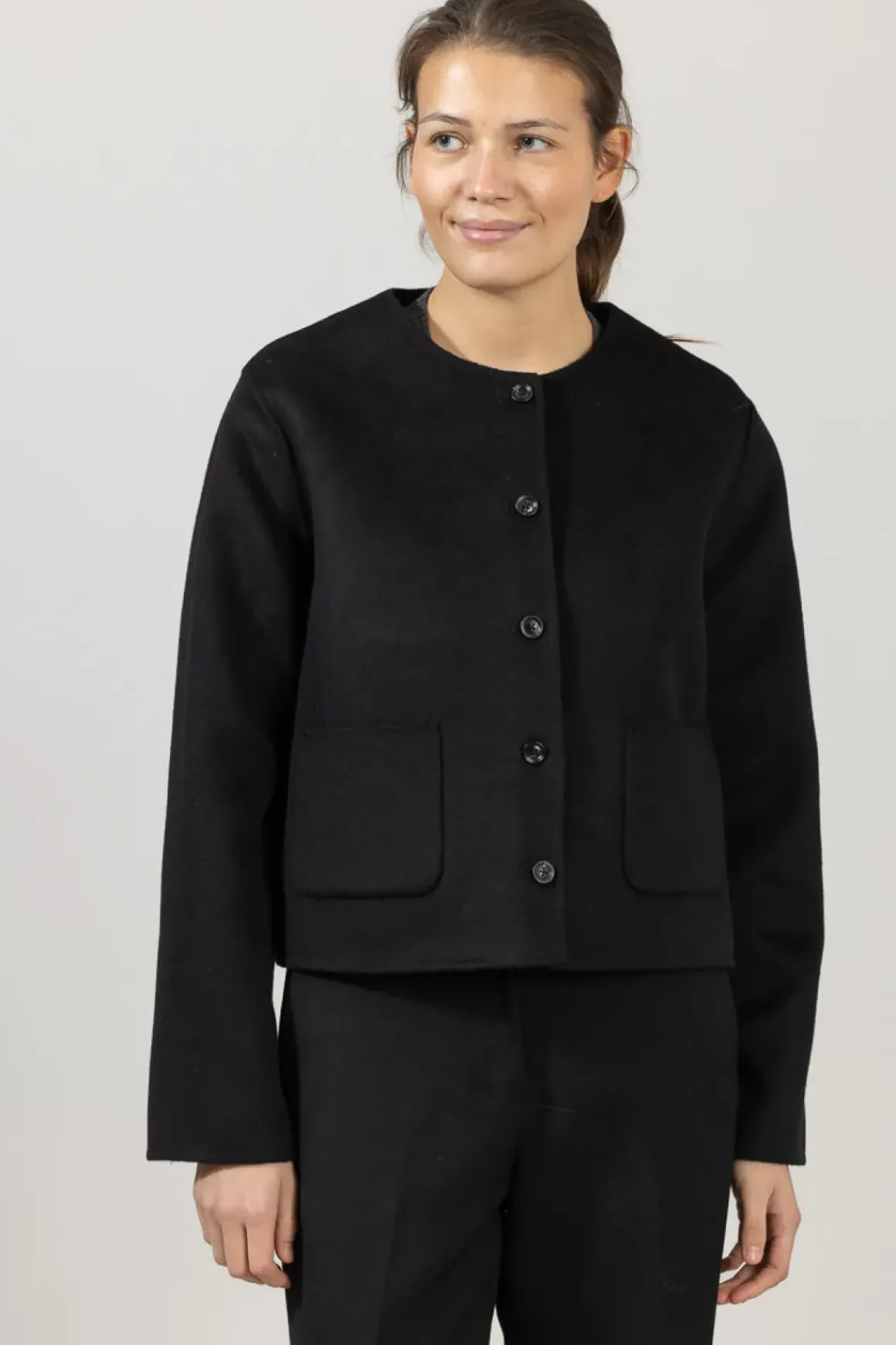 Jakke - Monaco Double Jacket Jet Black