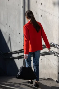 Jakke - Peacoat Light Pressed Wool Bright Red