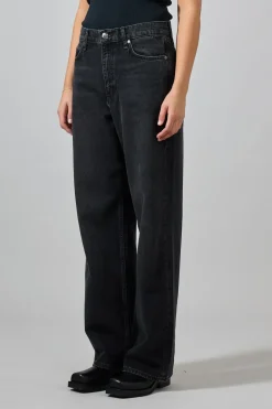 Jeans - Shea High-Rise Straight Black Stained