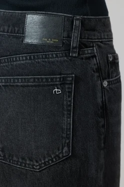 Jeans - Shea High-Rise Straight Black Stained