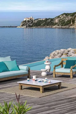 Jeko 11 - Bord Teak/Marmor 120x120cm