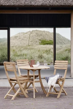 Kafésett - Vendia 1 bord + 3 stoler Teak