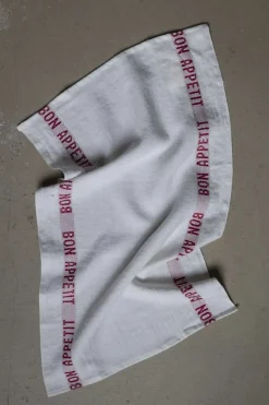 Kjøkkenhåndkle - Bon Appetit 75x45cm Hvit/Rød