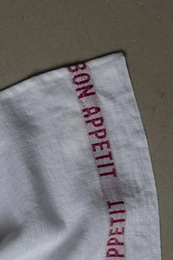 Kjøkkenhåndkle - Bon Appetit 75x45cm Hvit/Rød