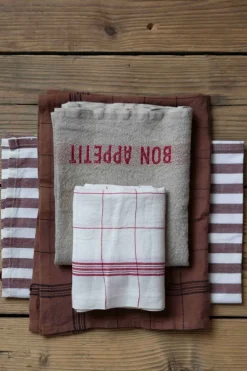 Kjøkkenhåndkle - Bon Appetit 45x75cm Natur/Rød