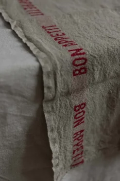 Kjøkkenhåndkle - Bon Appetit 45x75cm Natur/Rød