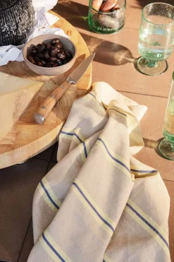 Kjøkkenhåndkle - Hale Tea Towel Oyster/Lemon/Bright Blue