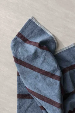Kjøkkenhåndkle - Hale Tea 50x70cm Faded Blue/Burgundy