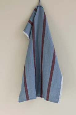 Kjøkkenhåndkle - Hale Tea 50x70cm Faded Blue/Burgundy