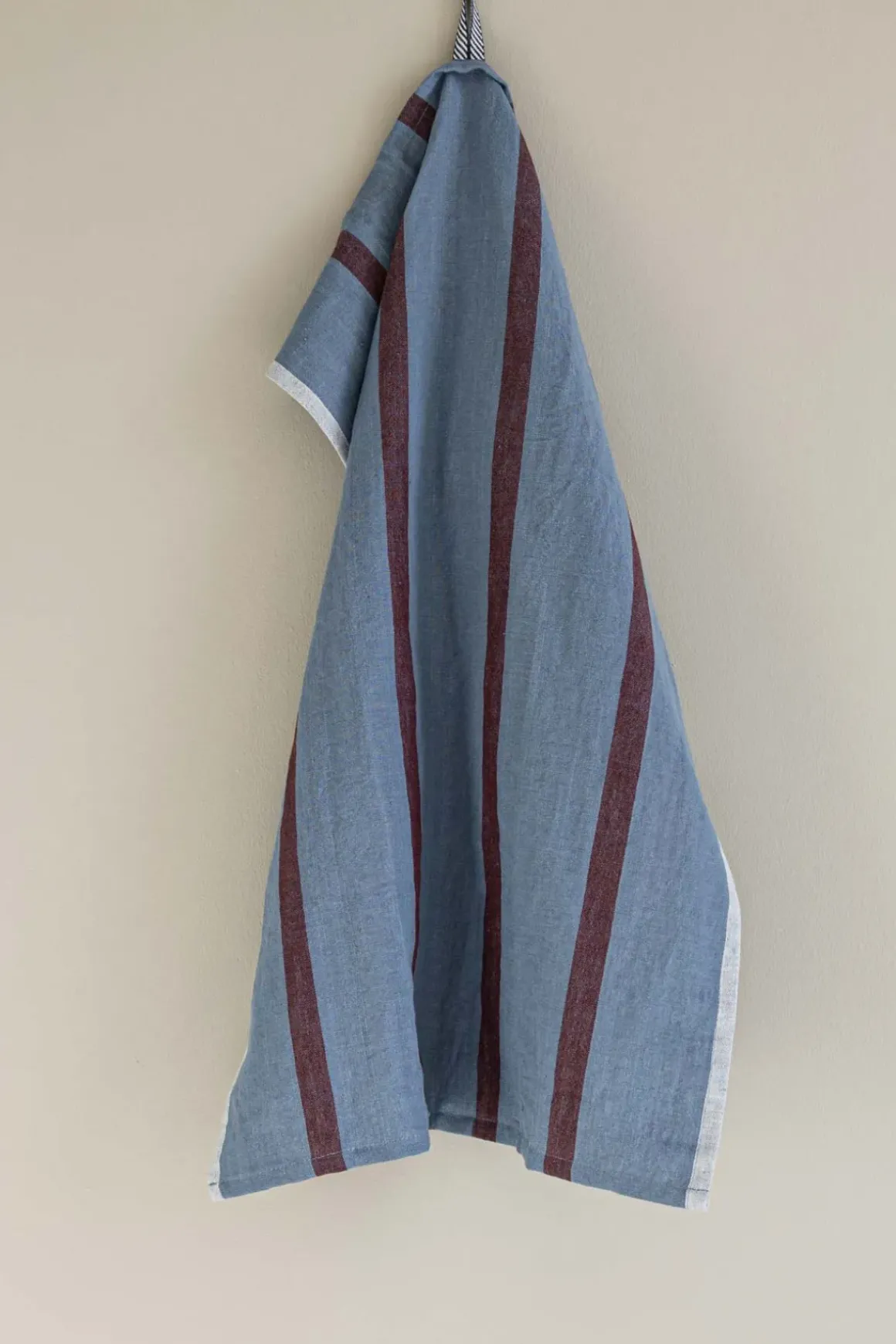 Kjøkkenhåndkle - Hale Tea 50x70cm Faded Blue/Burgundy