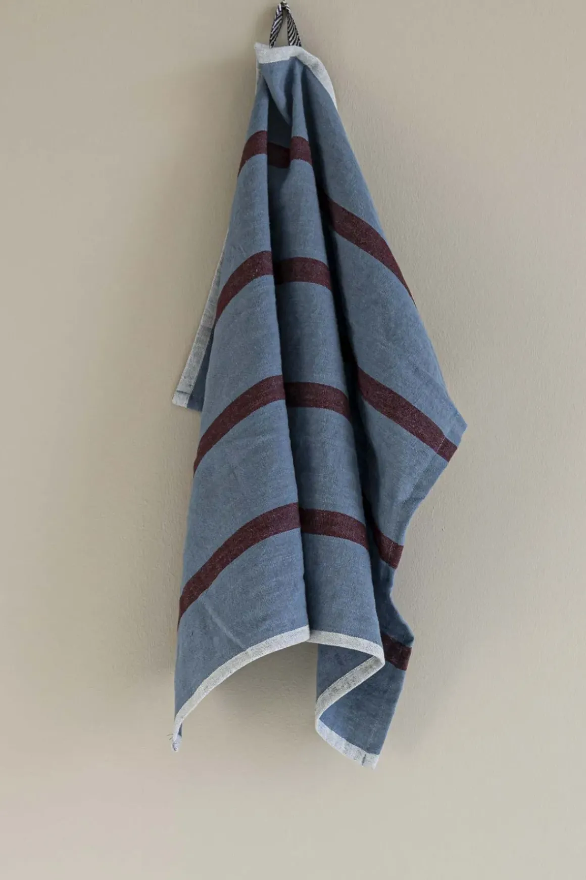 Kjøkkenhåndkle - Hale Tea 50x70cm Faded Blue/Burgundy