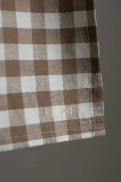 Kjøkkenhåndkle - Ruter Muldvarp/Hvit