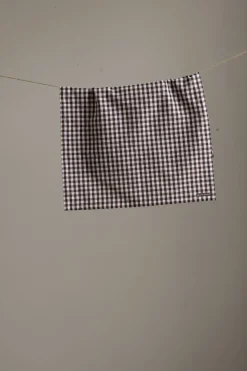 Kjøkkenhåndkle - Rutete Java Brun