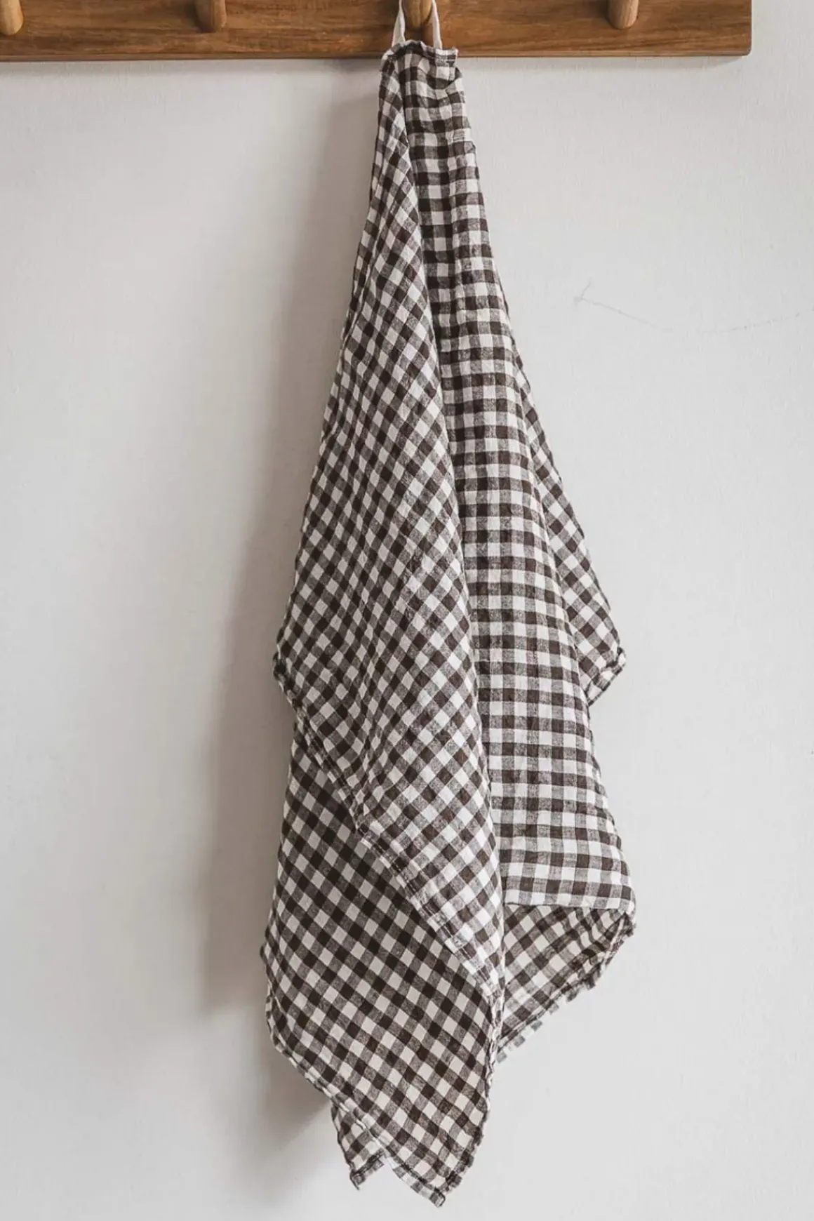 Kjøkkenhåndkle - 55x80cm Brown Gingham