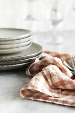 Kjøkkenhåndkle - 50x70cm Lin Gingham Biscuit