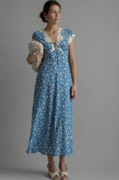 Kjole - Amari Dress Shell Pansy Indigo