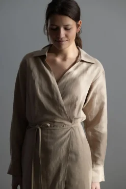 Kjole - Wrap Shirt Dress