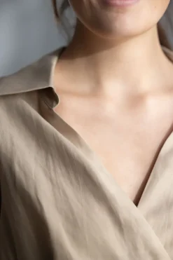 Kjole - Wrap Shirt Dress