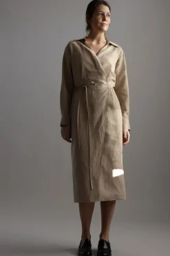 Kjole - Wrap Shirt Dress