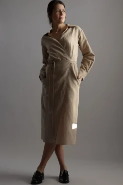 Kjole - Wrap Shirt Dress