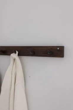 Knaggrekke - 6 knagger 80cm Brun/Sort