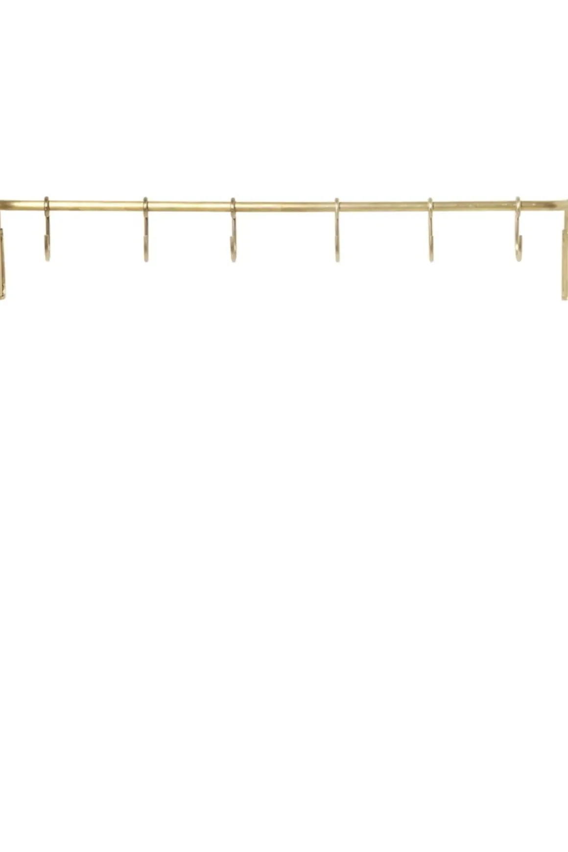 Knaggrekke - 6 Knagger Messing