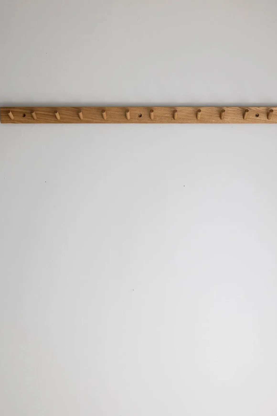 Knaggrekke - 12 knagger Oak Natural L120cm