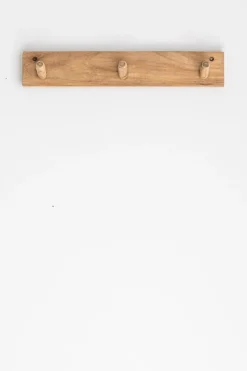 Knaggrekke - 3 knagger Teak