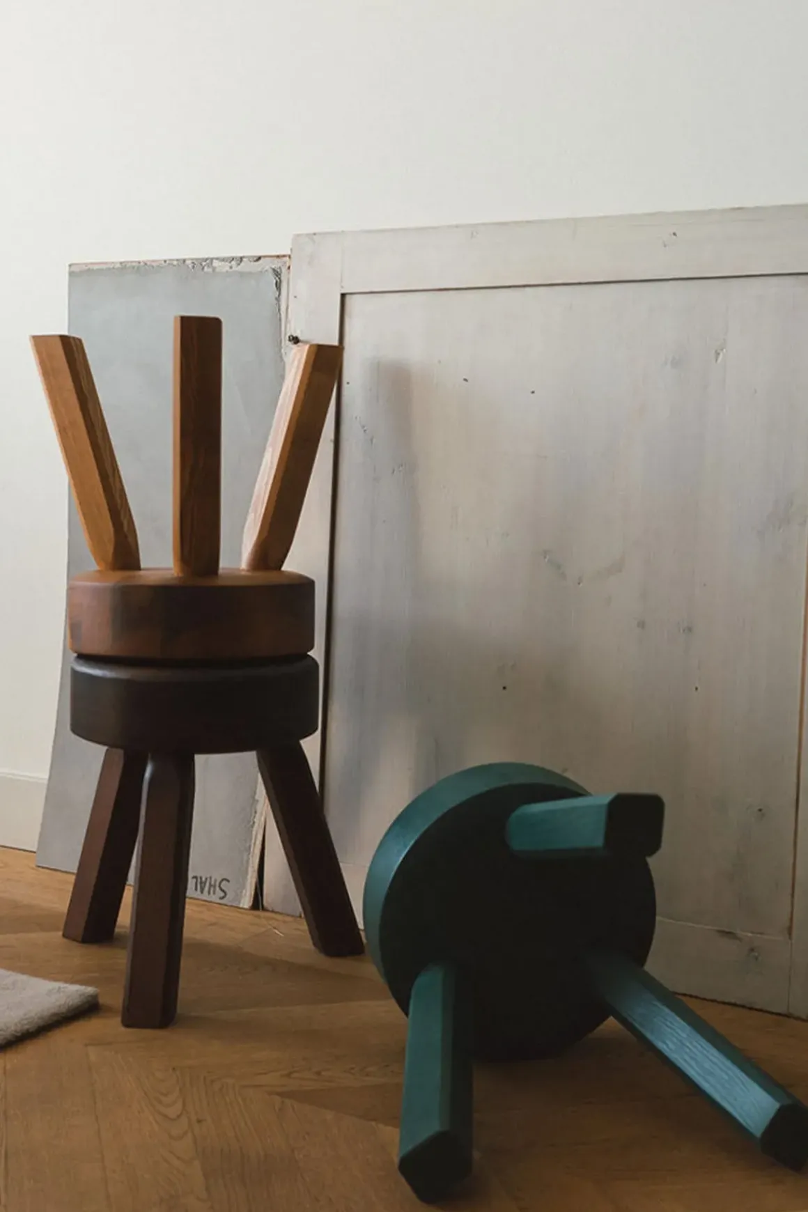 Krakk - AML Stool h31cm Orange Pine