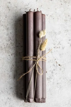 Kronelys - h27cm Brun