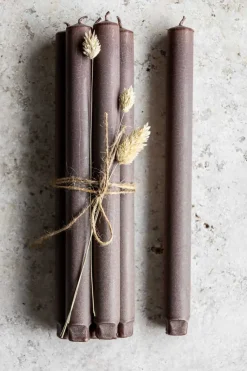 Kronelys - h27cm Brun