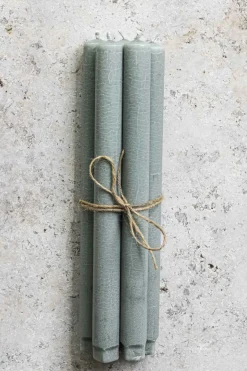 Kronelys - H27cm Grønn Støvet