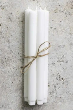 Kronelys - h27cm Hvit