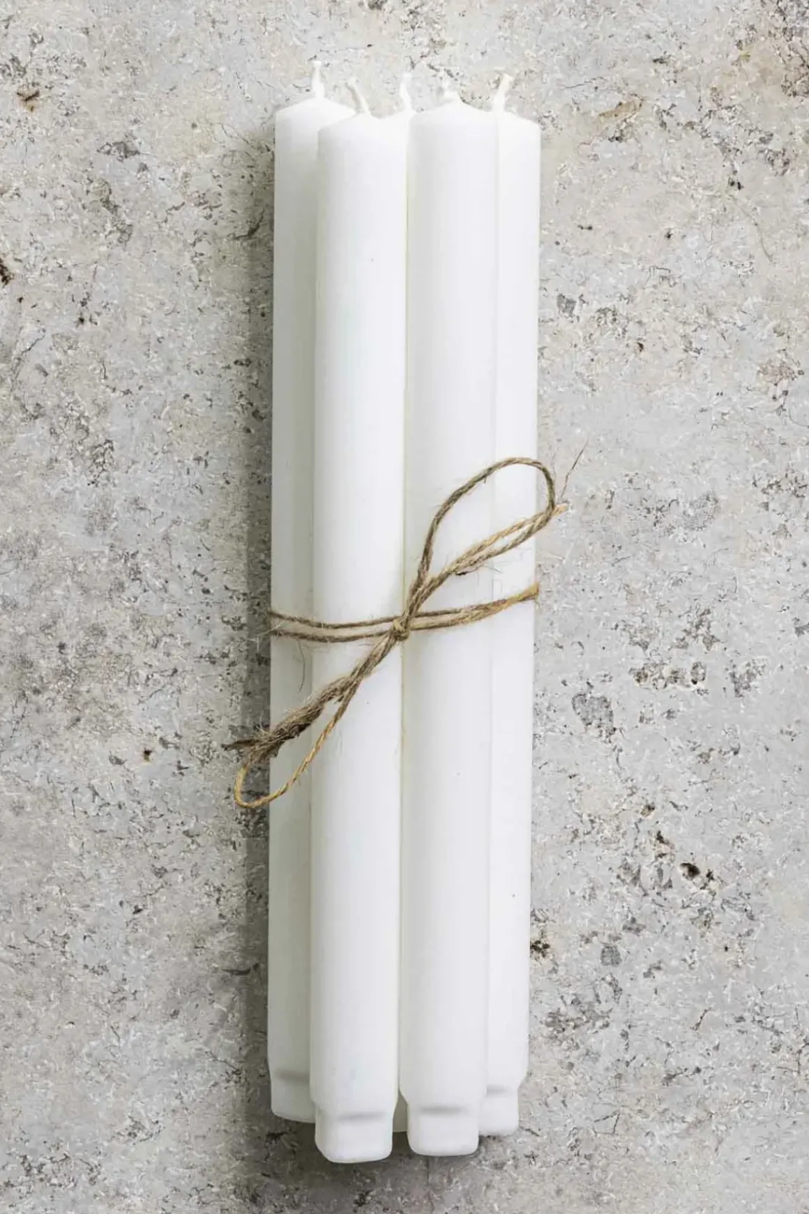 Kronelys - h27cm Hvit