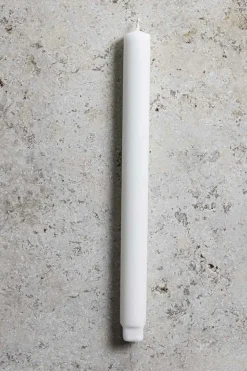 Kronelys - h27cm Hvit