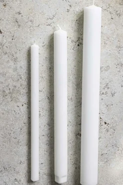 Kronelys - h27cm Hvit