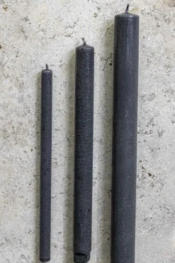 Kronelys - h27cm Sort