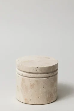 Krukke - Travertine M/Lokk