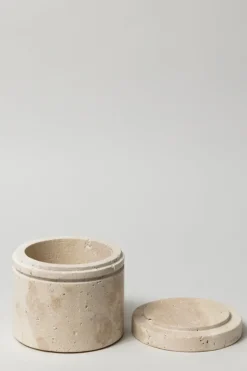 Krukke - Travertine M/Lokk