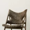 Lenestol - Knitting Lounge Chair, Dark Stained Oak, Sheepskin Root