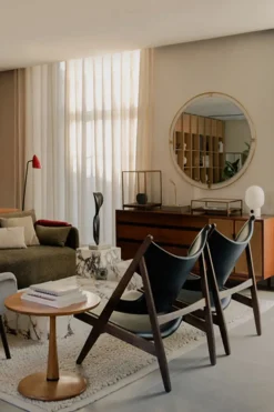 Lenestol - Knitting Lounge Chair, Walnut, Dakar 0842