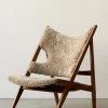 Lenestol - Knitting Lounge Chair, Walnut, Sheepskin Shahara