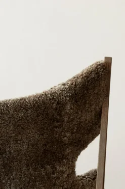 Lenestol - Knitting Lounge Chair, Walnut, Sheepskin Shahara